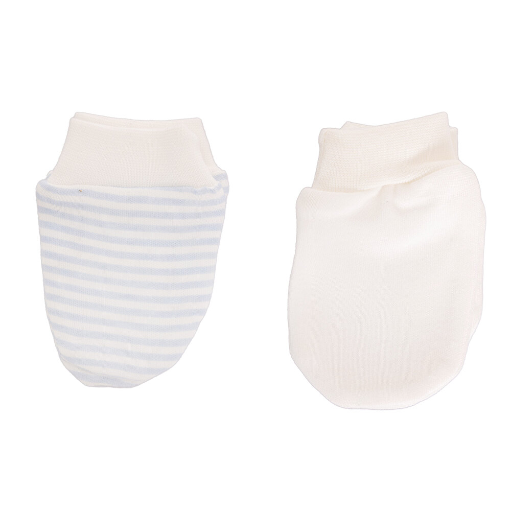 Yenidoğan Çizgili ve Düz Eldiven 2li Unisex