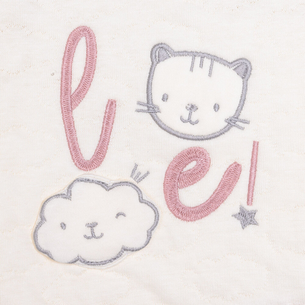 Yenidoğan Clouds Kız Sweatshirt-Patiksiz Alt