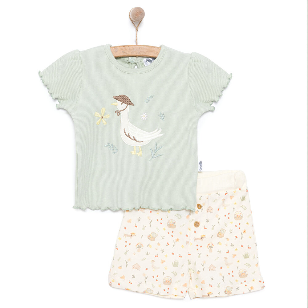 Yenidoğan Cute Duck Tshirt-Şort Kız Bebek