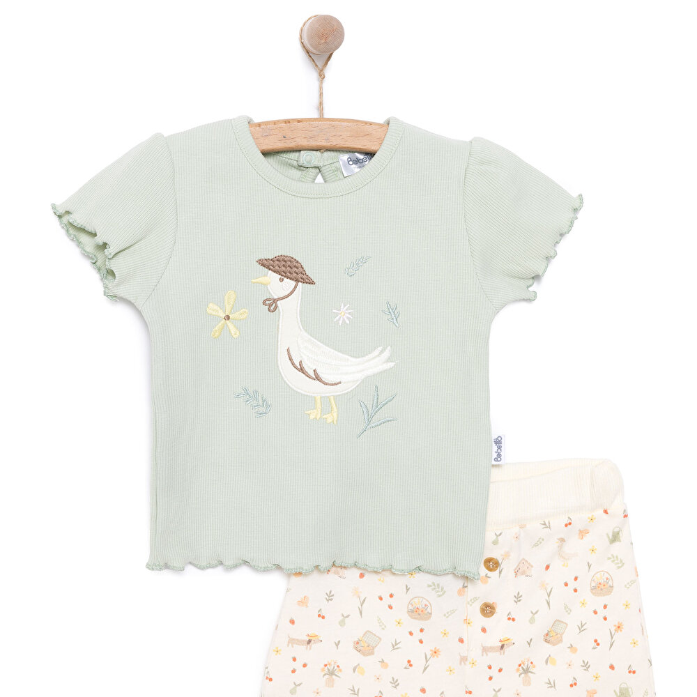 Yenidoğan Cute Duck Tshirt-Şort Kız Bebek