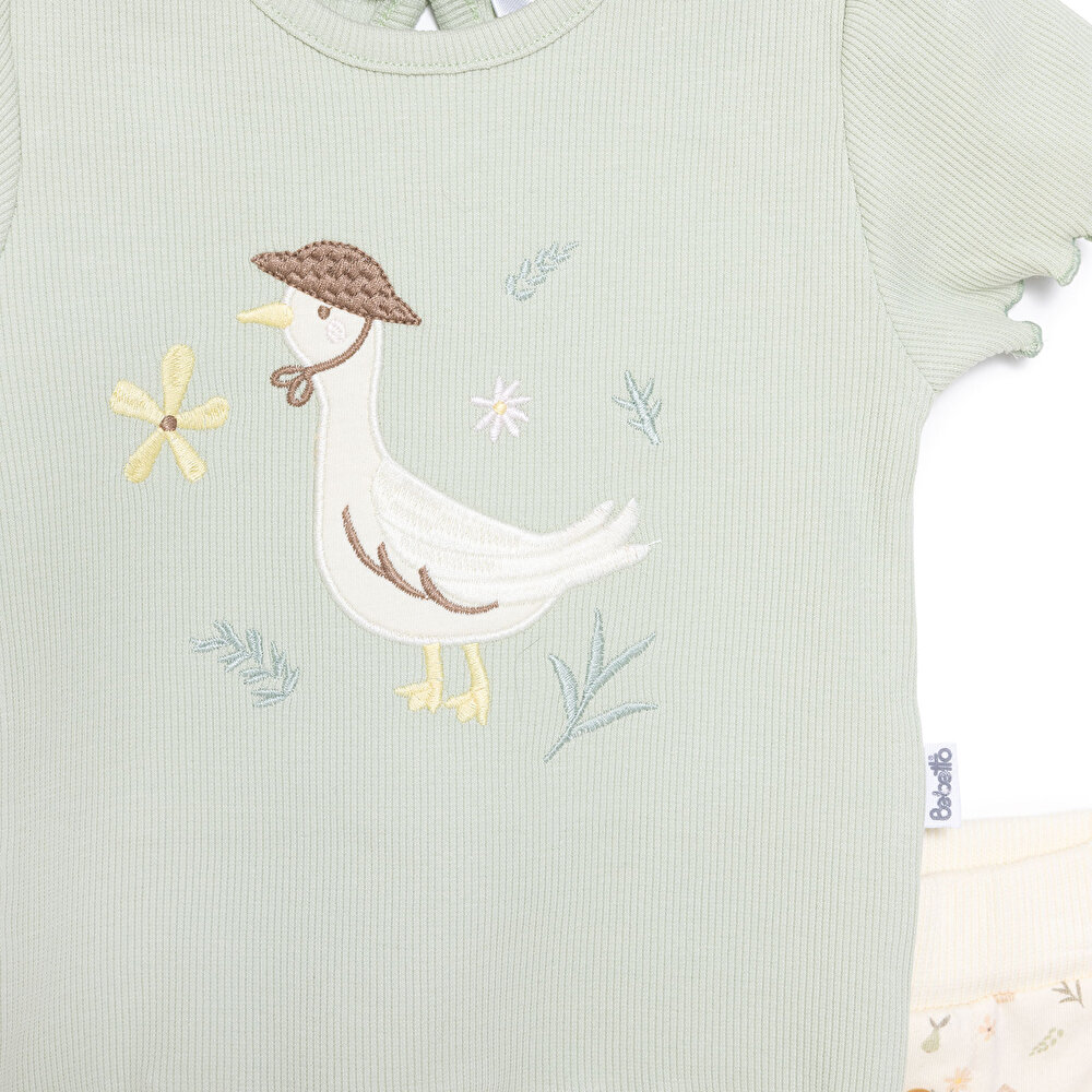 Yenidoğan Cute Duck Tshirt-Şort Kız Bebek