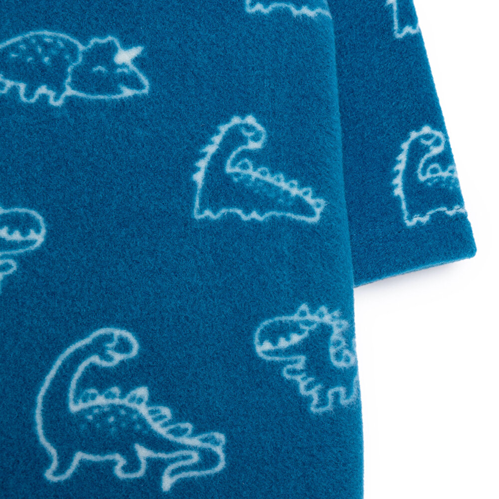 Yenidoğan Desenli Erkek Bebek Polar Patikli Tulum Erkek Bebek