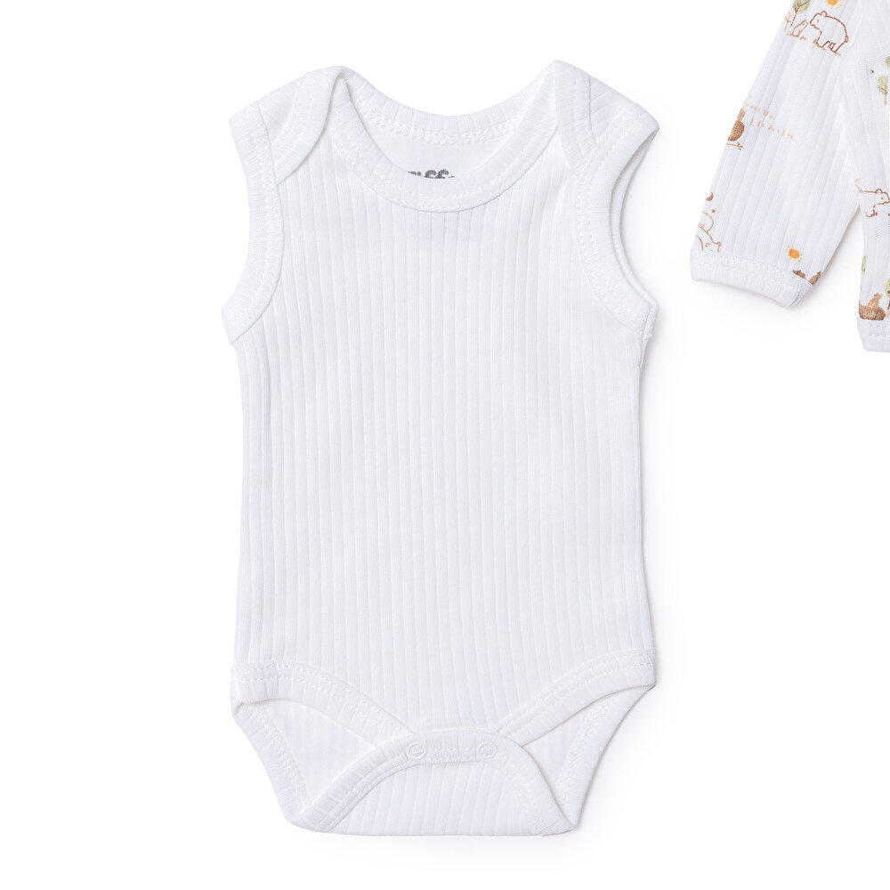 Yenidoğan Erkek Ayıcık Desenli Prematüre Set Erkek Bebek