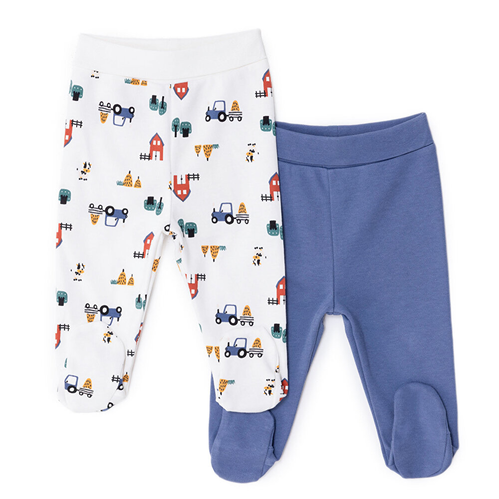 Yenidoğan Erkek Bebek 2li Patikli Alt