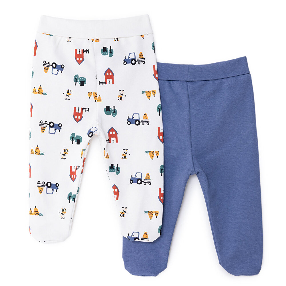 Yenidoğan Erkek Bebek 2li Patikli Alt