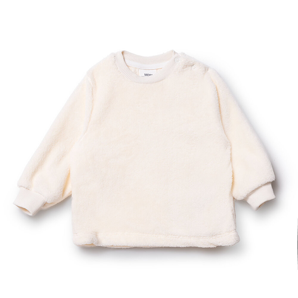 Yenidoğan Erkek Bebek Salopet-Sweatshirt Düğmeli Modelli Yaka Uzun Kol Patiksiz