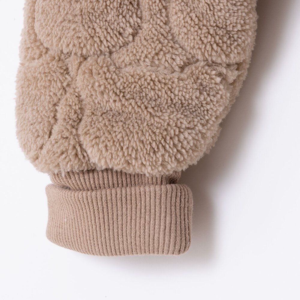 Erkek Bebek Yenidoğan Welsoft Patiksiz Tulum Wellsoft Örme Kapüşonlu Yaka Uzun Kol Patikli Paça