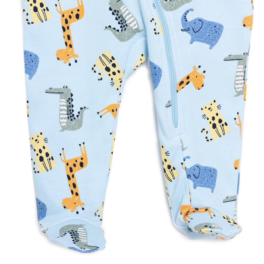 Yenidoğan Erkek  Patikli Tulum Erkek Bebek