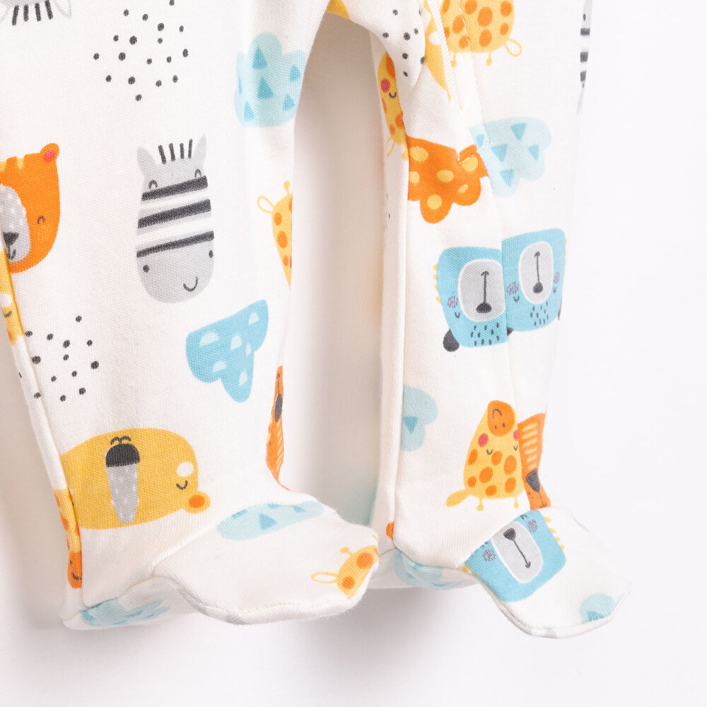 Yenidoğan Erkek Patikli Tulum Erkek Bebek