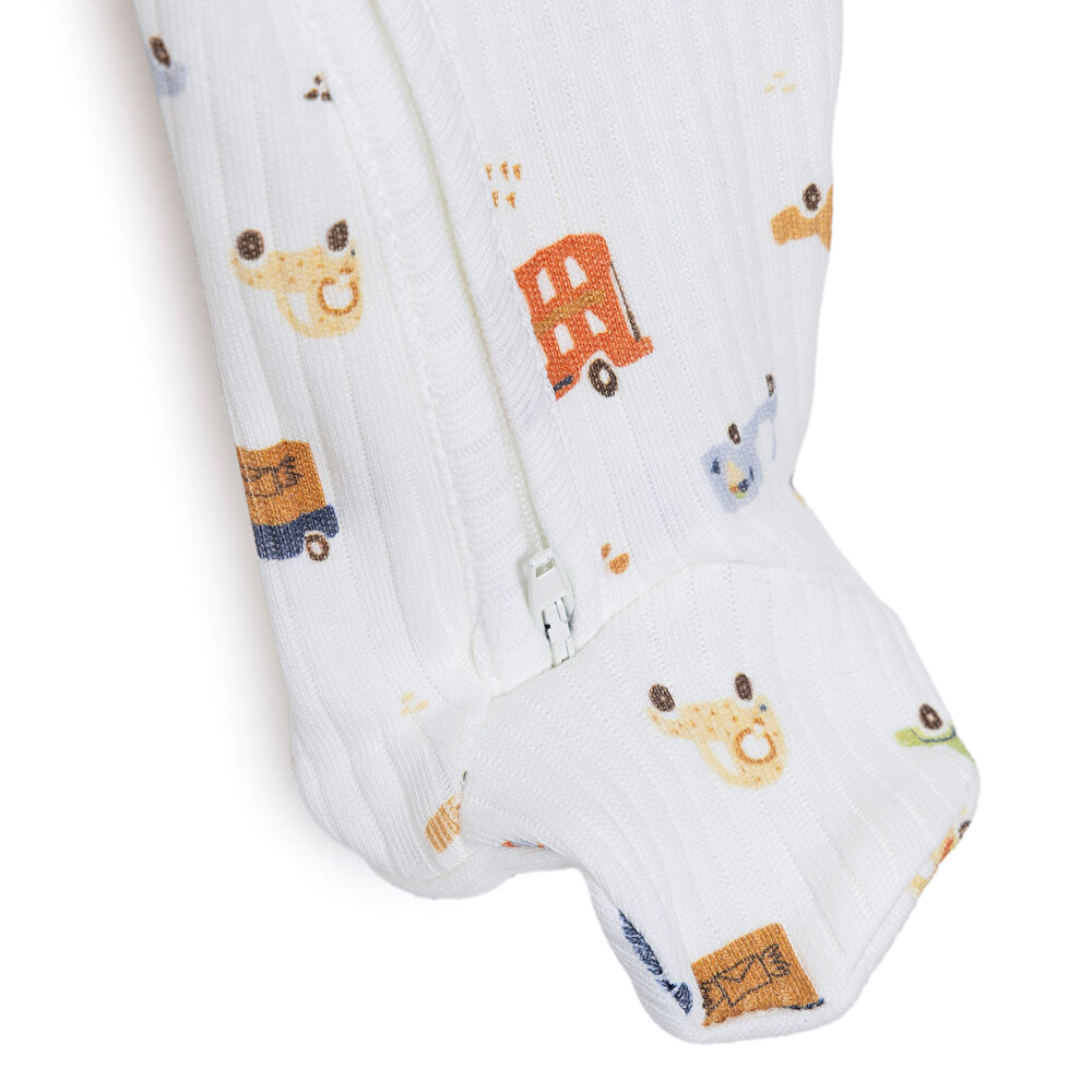 Yenidoğan Erkek Patikli Tulum Erkek Bebek