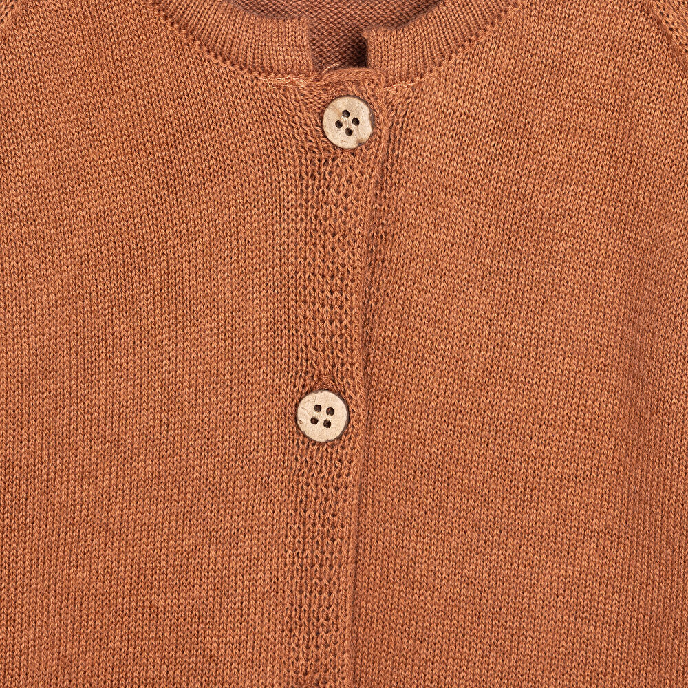 Erkek Bebek Triko Patiksiz Tulum Düğmeli Uzun Kol