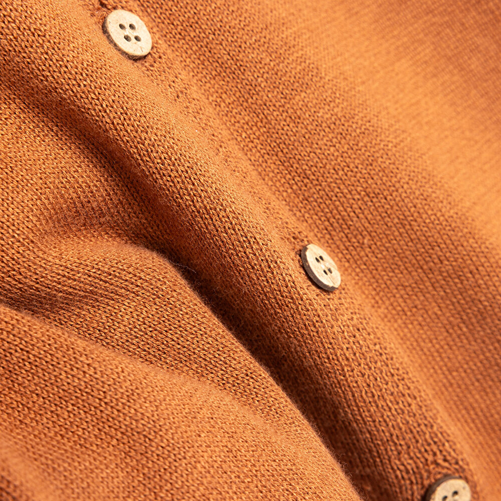 Erkek Bebek Triko Patiksiz Tulum Düğmeli Uzun Kol