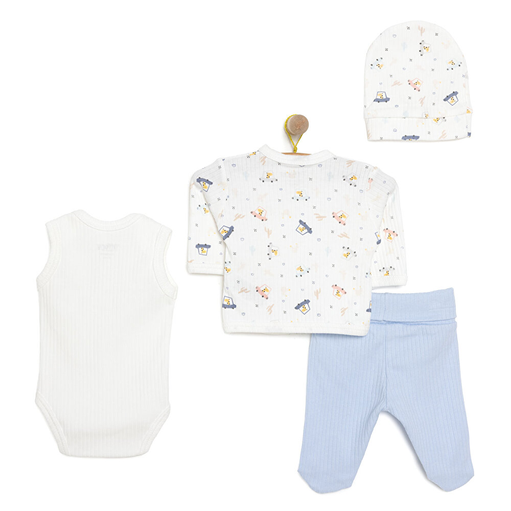 Yenidoğan Erkek Zürafa Desenli Prematüre Set Erkek Bebek