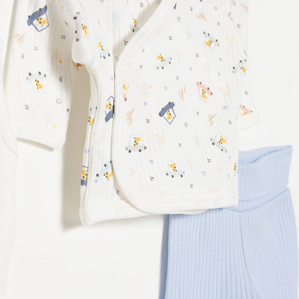 Yenidoğan Erkek Zürafa Desenli Prematüre Set Erkek Bebek