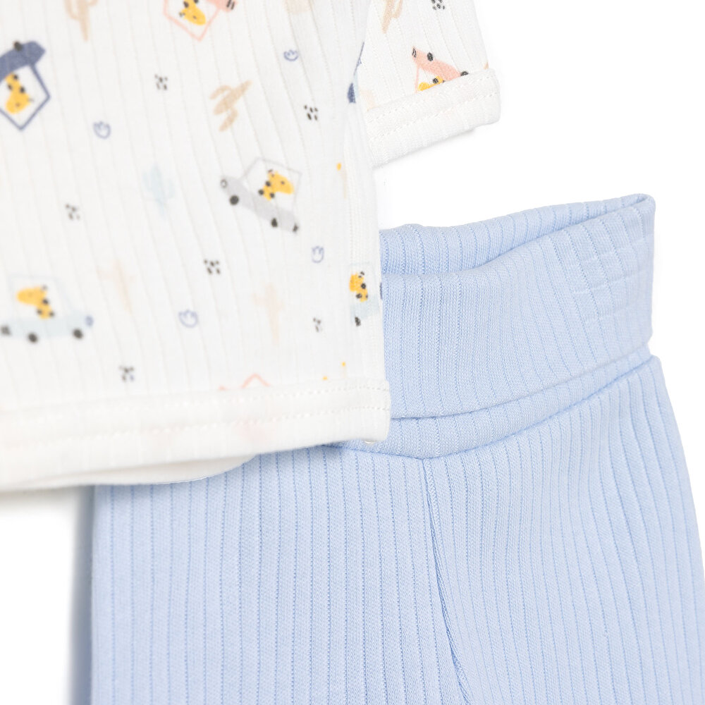 Yenidoğan Erkek Zürafa Desenli Prematüre Set Erkek Bebek