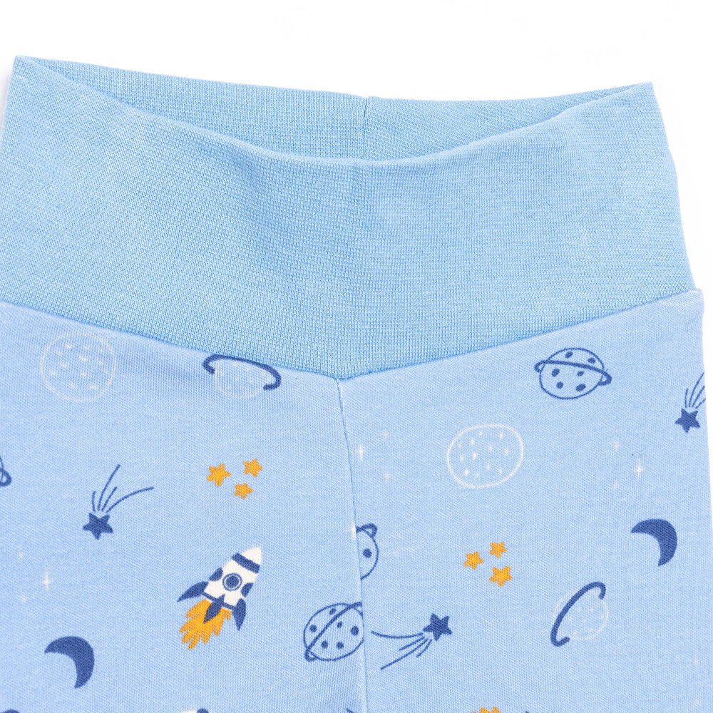 Yenidoğan Geniş Bel Zürafa Desenli 2li Patikli Alt Erkek Bebek