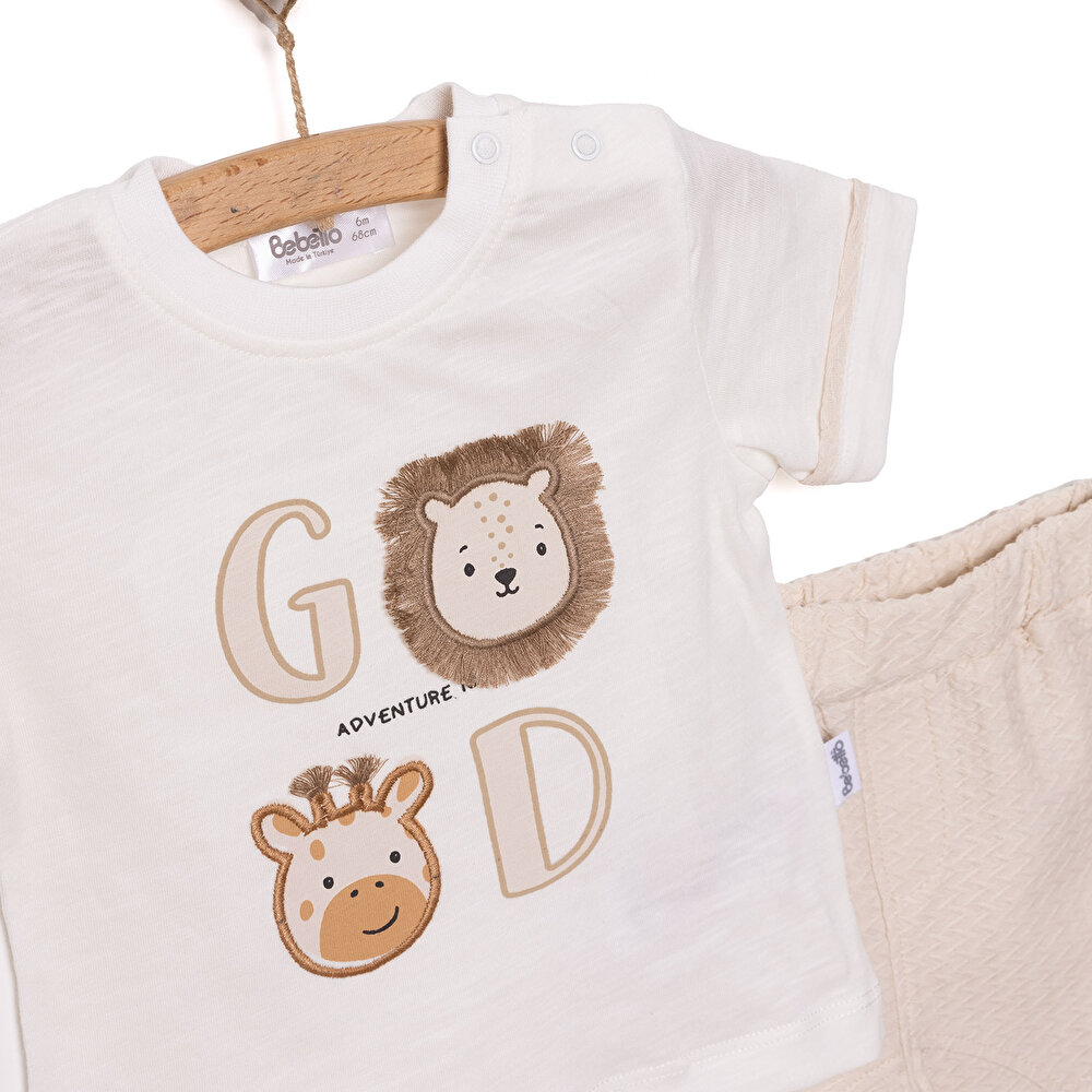 Yenidoğan Good Adventure Tshirt-Şort Erkek Bebek