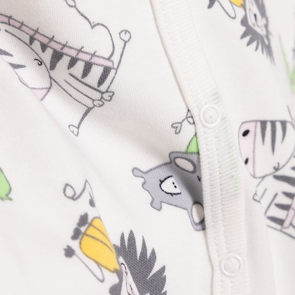 Yenidoğan Hayvanlar Baskılı Erkek Tulum-Şapka Erkek Bebek