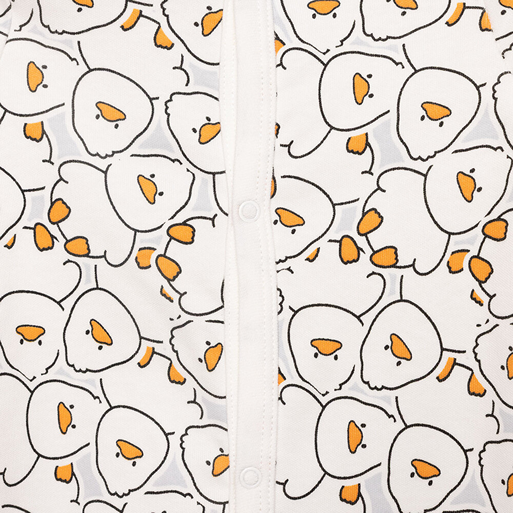 Yenidoğan Hayvanlar Baskılı Kız Tulum-Şapka Kız Bebek