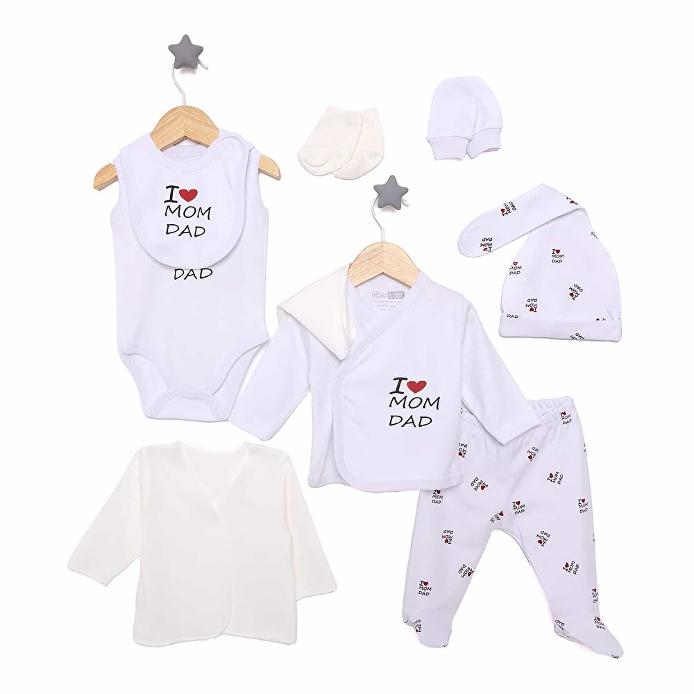 Yenidoğan I Love Mum Dad Kız 10lu Hastane Çıkışı Kız Bebek