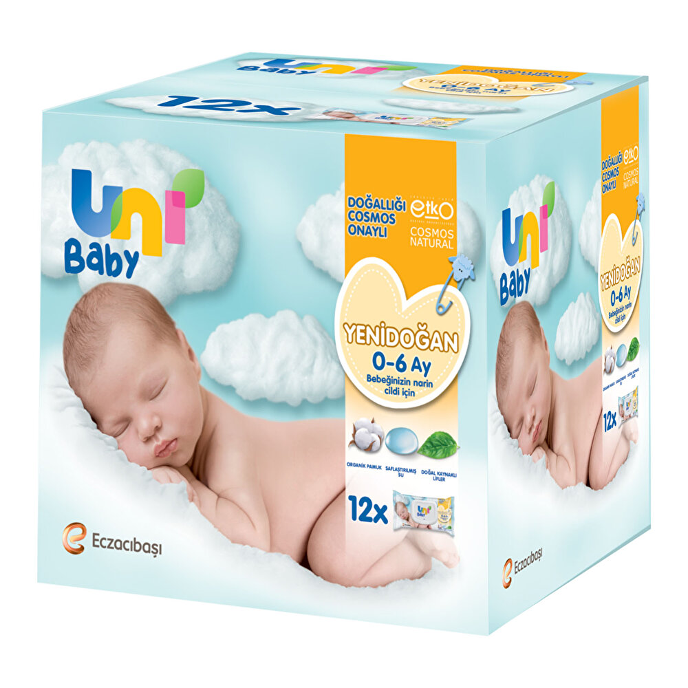Yenidoğan Bebek Islak Mendil 0-6 Ay 12x40 Adet