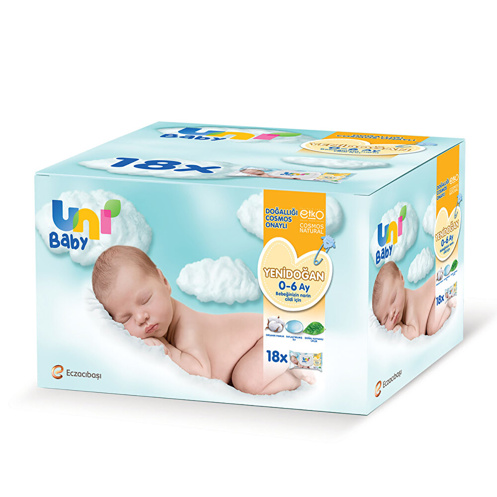 Yenidoğan Bebek Islak Mendil 0-6 Ay 18x40 Adet