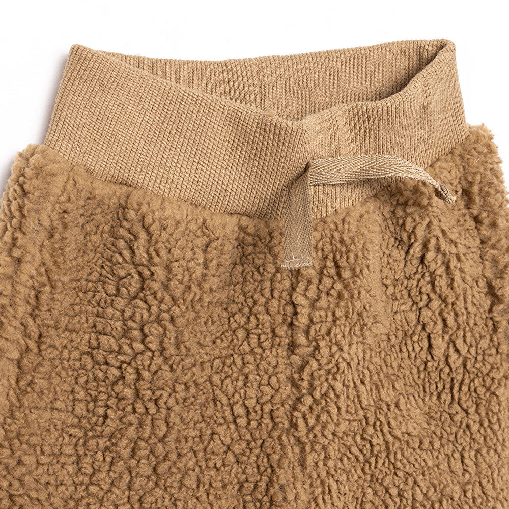 Yenidoğan Kadife Sweatshirt-Patiksiz Alt 2li Takım Erkek Bebek