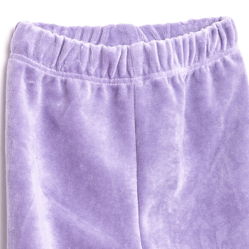 Yenidoğan Kadife Tshirt-Patikli Alt Kız Bebek