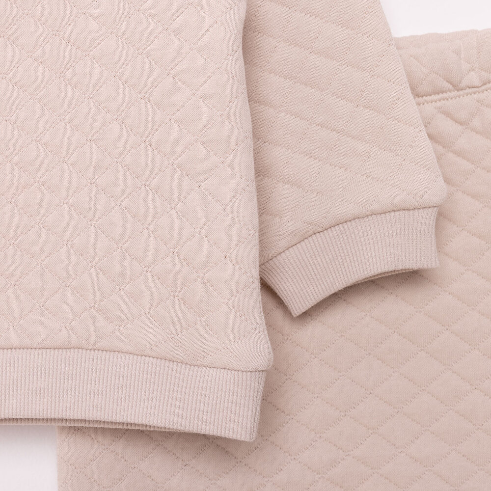 Yenidoğan Kapitone Sweatshirt-Patikli Alt 2li Takım Unisex