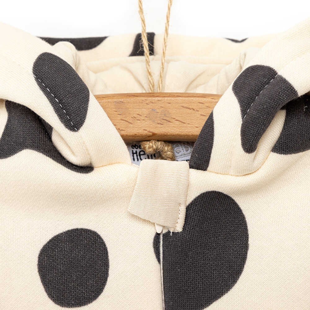 Yenidoğan Kapüşonlu Patikli Tulum Unisex