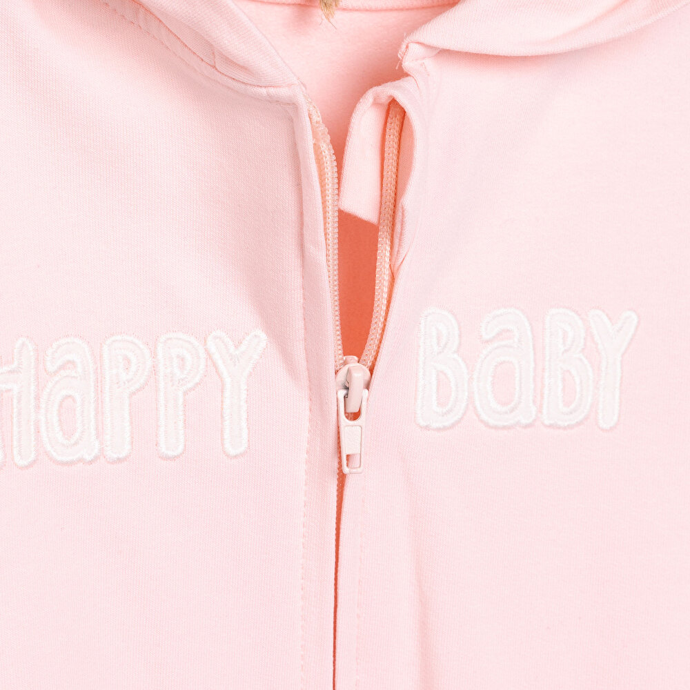 Yenidoğan Kapüşonlu Tulum Kız Bebek