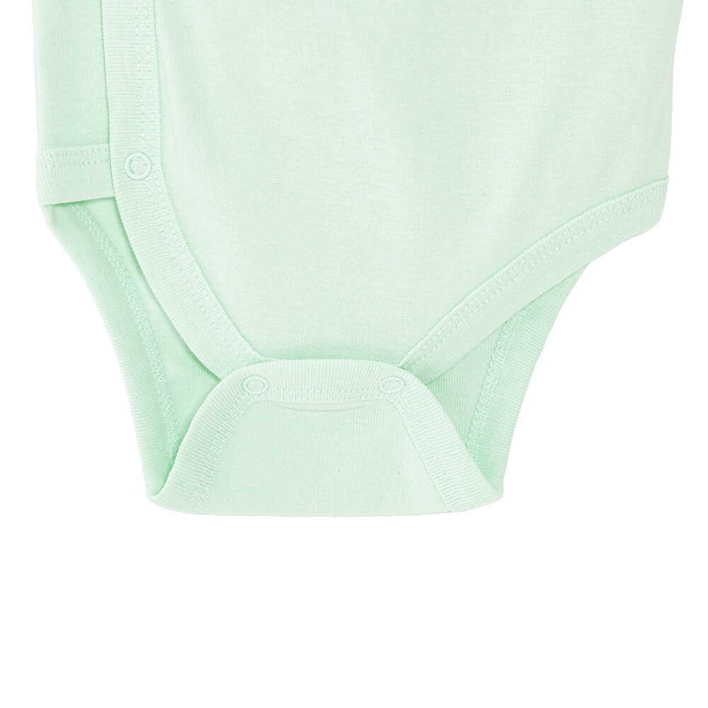 Unisex Yenidoğan Zıbın Body Ribana Çıtçıtlı Yaka Kısa Kol