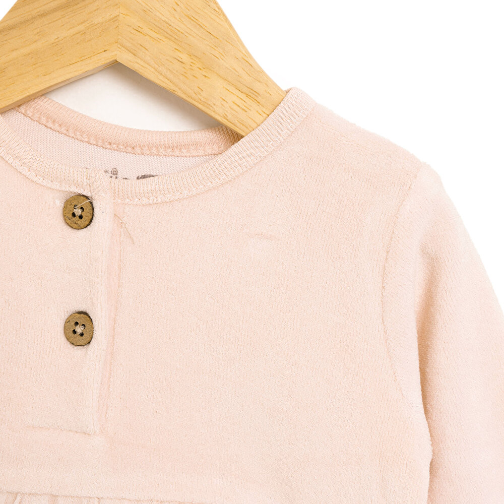 Yenidoğan Kız Kadife Elbise Kız Bebek