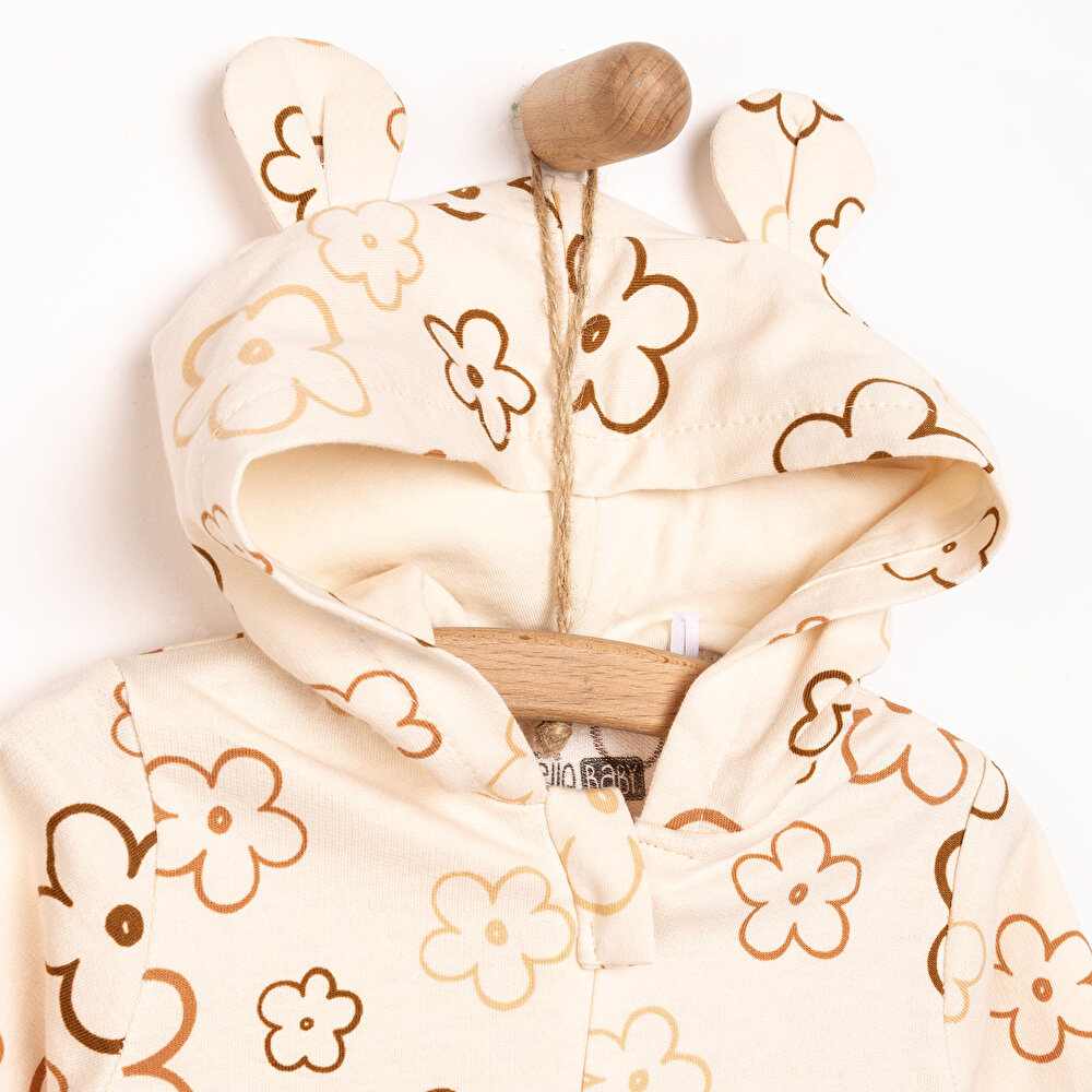 Yenidoğan Kız Kapüşonlu Tulum Kız Bebek