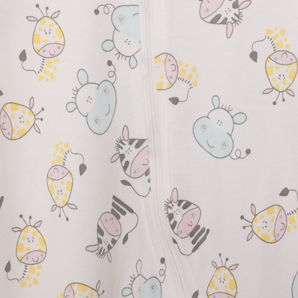 Kız Bebek Yenidoğan 2'li Patikli Tulum %100 Pamuk Fermuarlı Bisiklet Yaka Uzun Kol Ekru