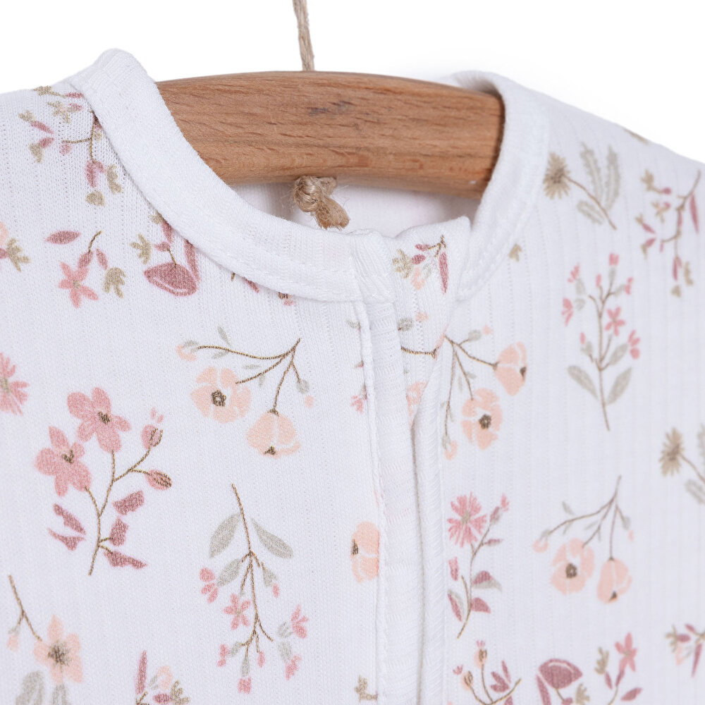 Yenidoğan Kız Patikli Tulum Kız Bebek