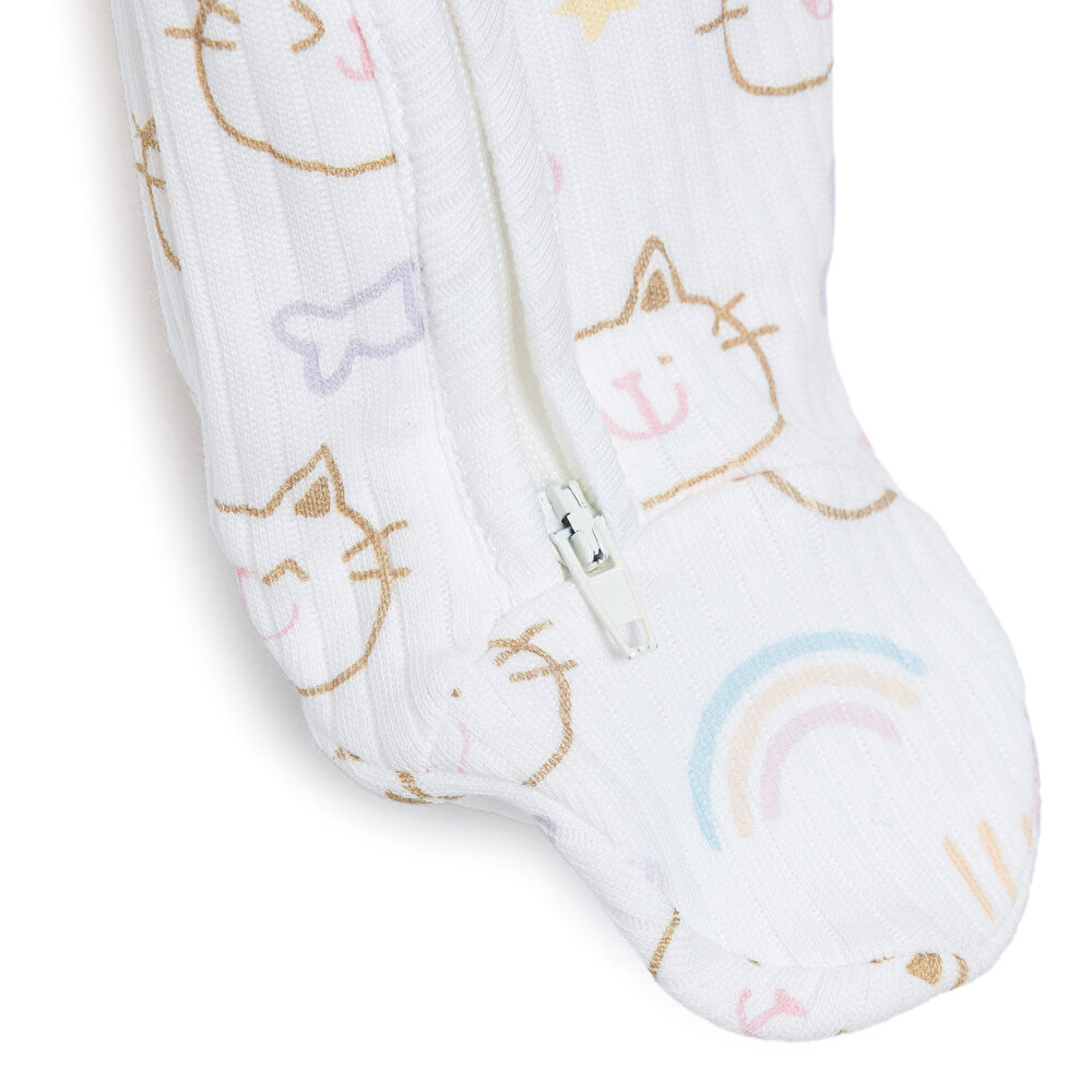 Yenidoğan Kız Patikli Tulum Kız Bebek