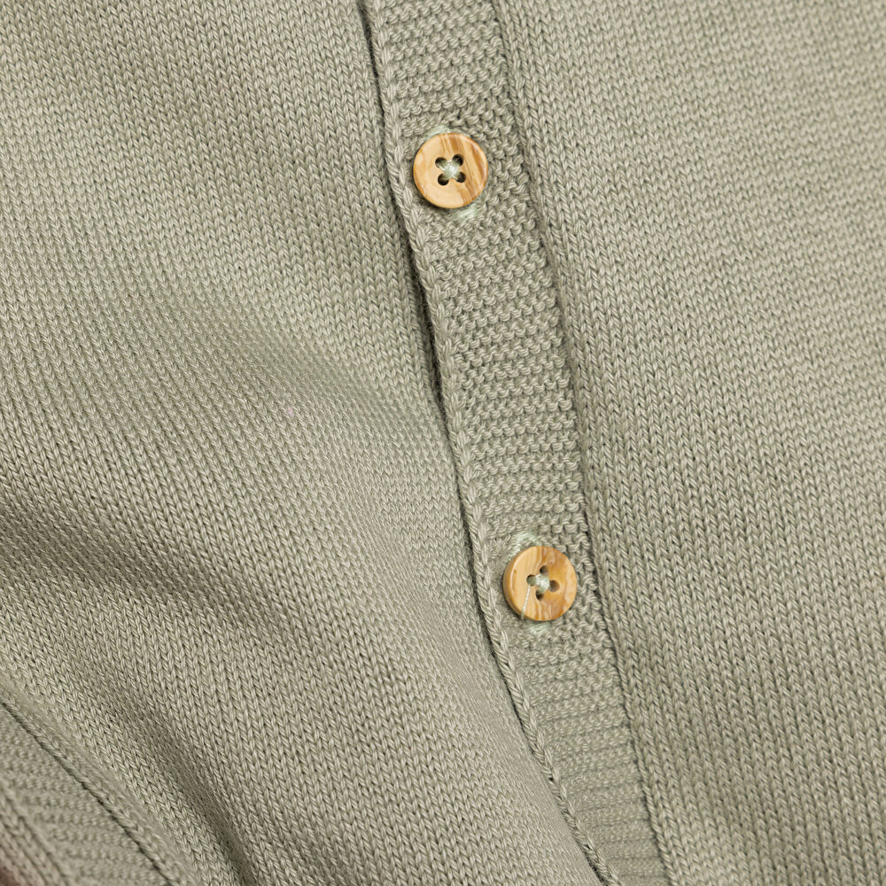 Erkek Bebek Yenidoğan Triko Patiksiz Tulum Düğmeli Yeşil