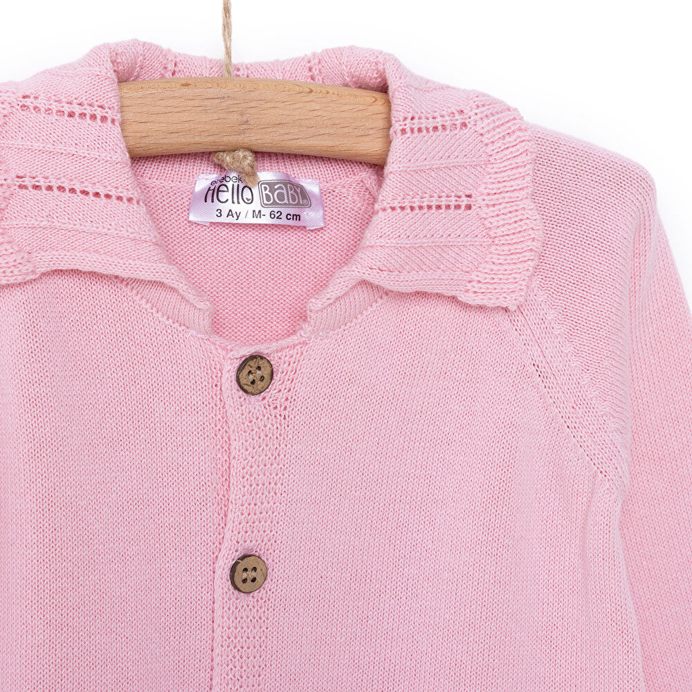 Yenidoğan Kız Triko Patiksiz Tulum Kız Bebek