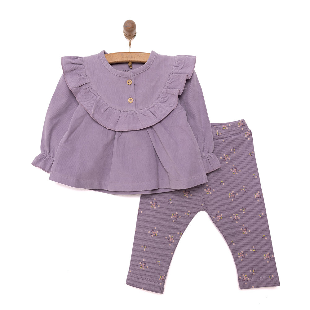 Yenidoğan Mini Flowers Bluz-Tayt Kız Bebek