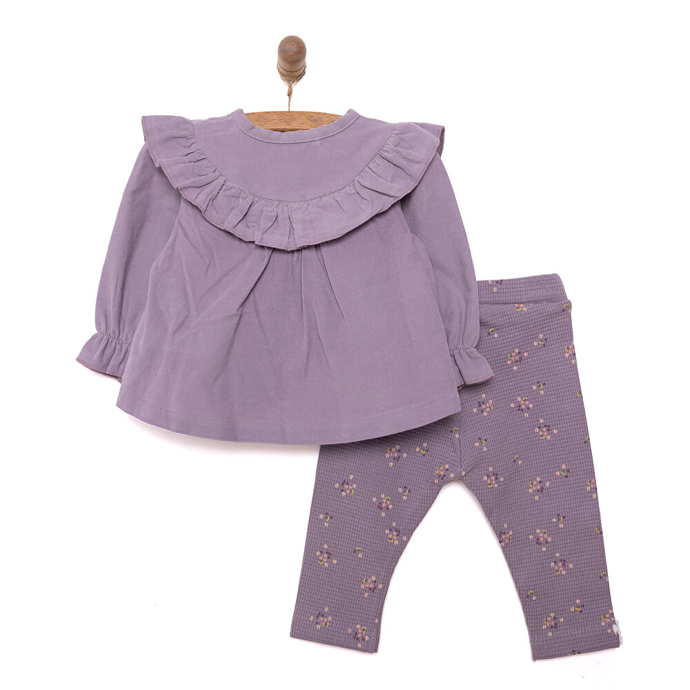 Yenidoğan Mini Flowers Bluz-Tayt Kız Bebek