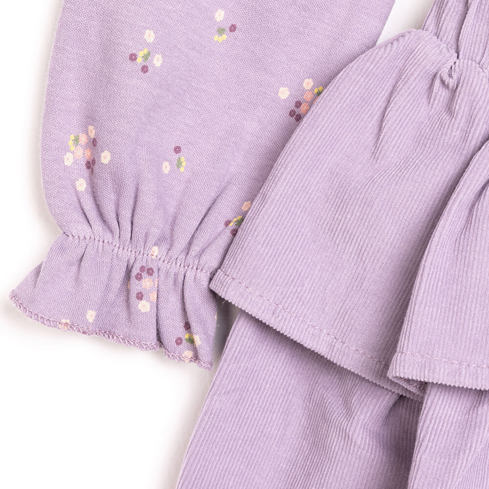Cassiope yenido an mini flowers kadife jile sweatshirt k lotlu orap