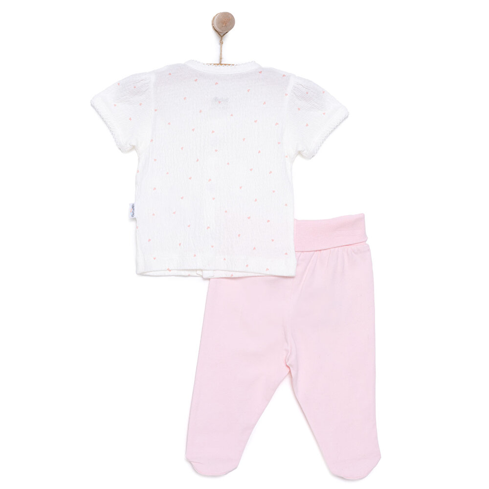 Yenidoğan Mini Heart Kız Hırka-Patikli Alt Kız Bebek