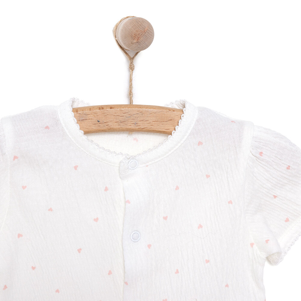 Yenidoğan Mini Heart Kız Hırka-Patikli Alt Kız Bebek