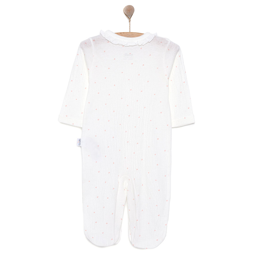 Yenidoğan Mini Heart Patikli Tulum Kız Kız Bebek