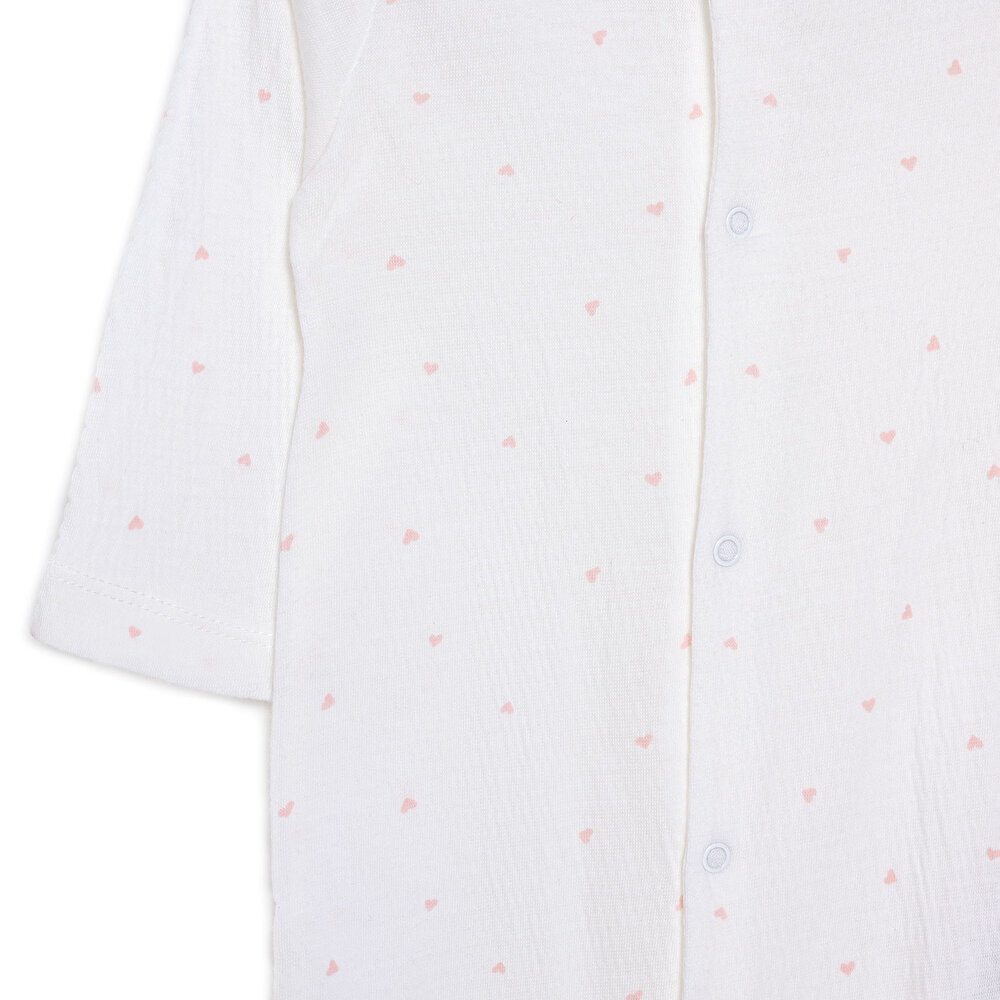 Yenidoğan Mini Heart Patikli Tulum Kız Kız Bebek