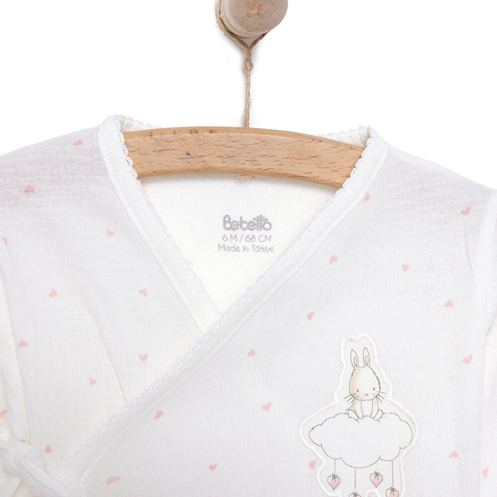 Yenidoğan Mini Heart Zıbın-Şapka-Patikli Alt 3lü Set Kız Bebek