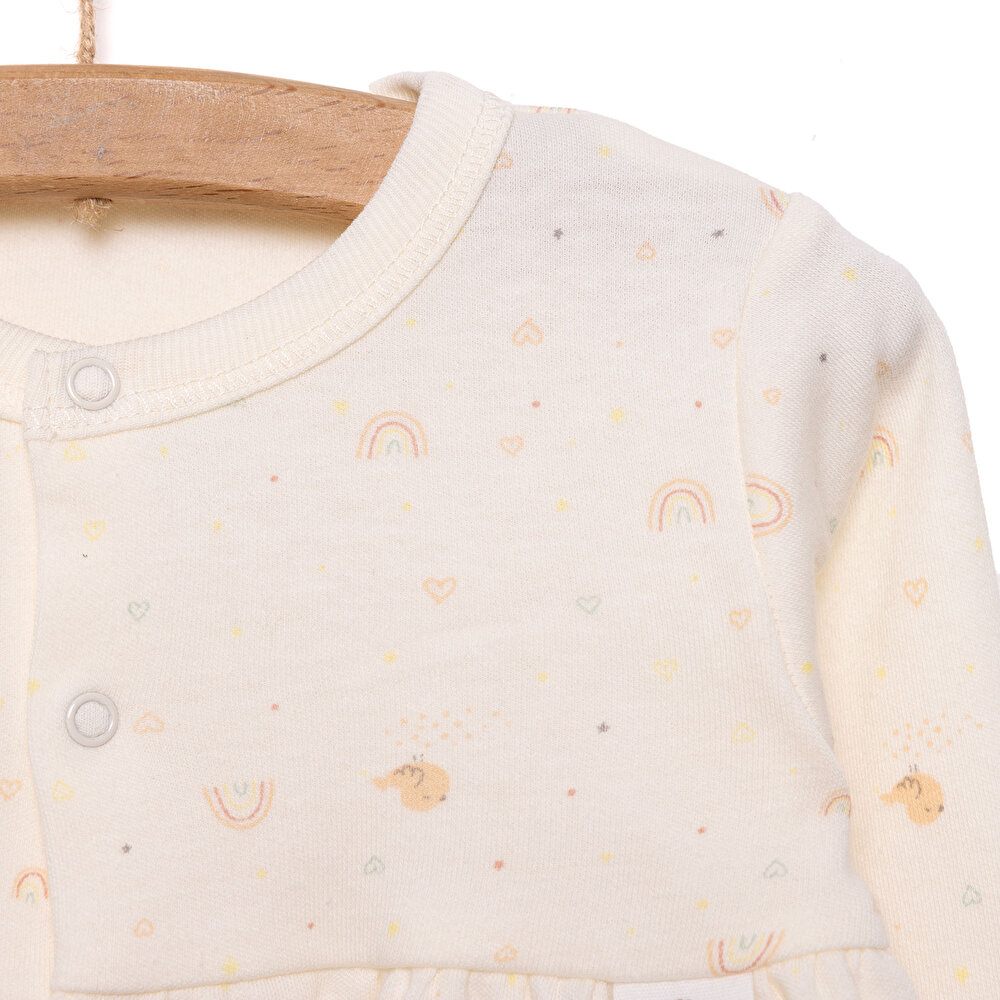 Yenidoğan Organic Colorful Birds  Kız Hırka-Patikli Alt Kız Bebek