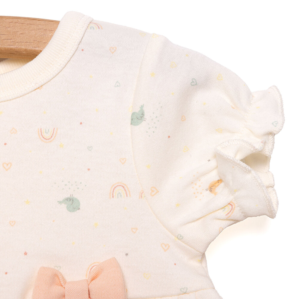 Yenidoğan Organic Colorful Birds Tshirt-Tayt Kız Kız Bebek