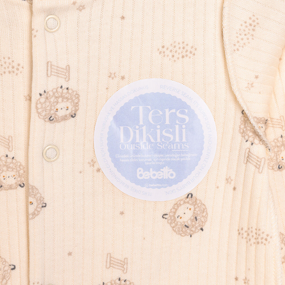 Yenidoğan Organic Little Lamb Tulum-Body-Şapka 3lü Set Kız Bebek